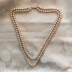 Pearl Necklace and 14K Gold Hooks
